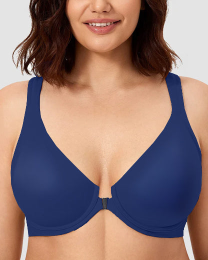 Women's Front Closure Bras Plus Size Underwire Unlined Back