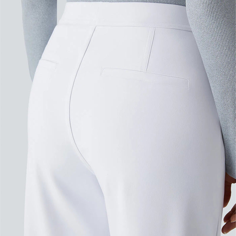 High-Waist Straight-Leg Work Pants Set