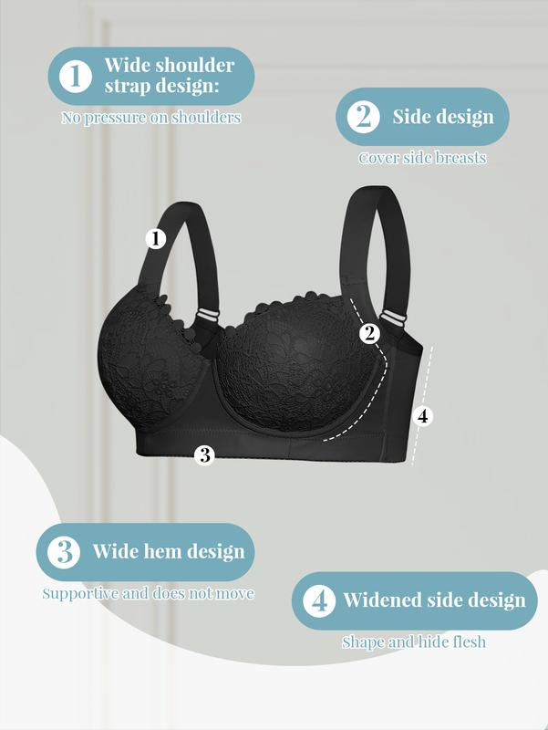 3-Piece Women's Sexy Lace Bra