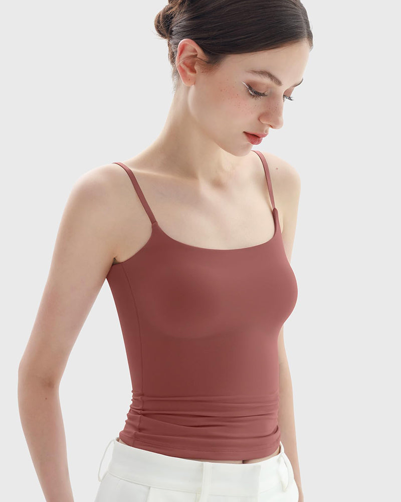 Minimalist Slim Tank Top – Square Neck & Adjustable Straps