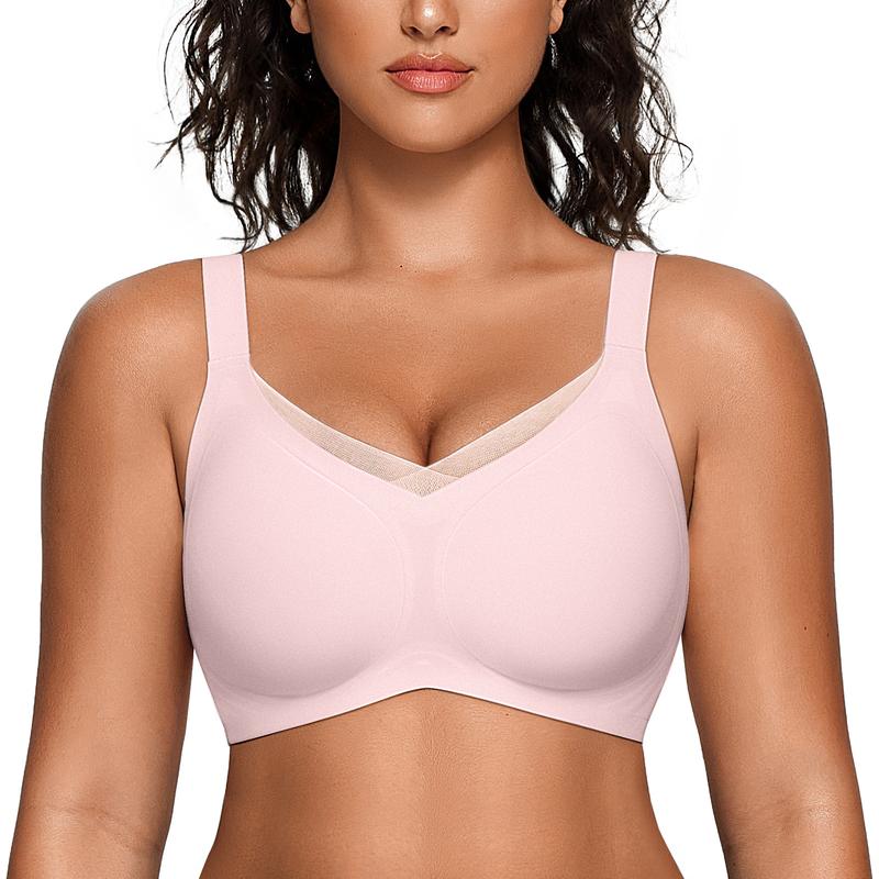 Womens Wireless Bras V Mesh Comfortable Bralette Supportive