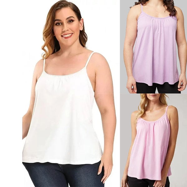 Loose-fitting Tank Top With Built-in Bra