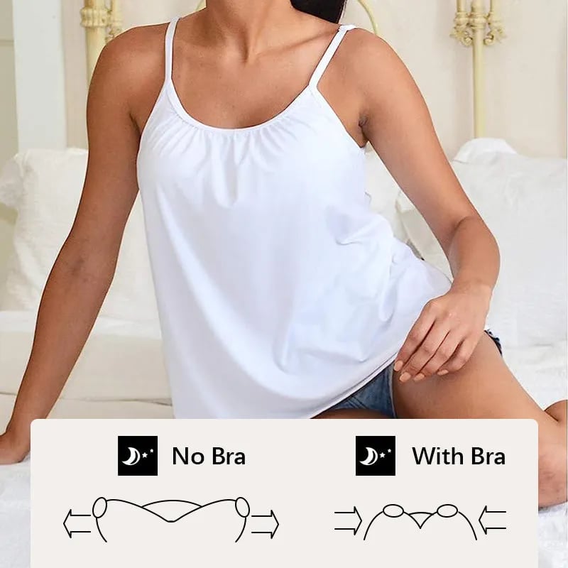 Loose-fitting Tank Top With Built-in Bra
