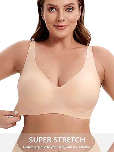🏆#1 Bestselling🏆VRCOMFY Jelly Wireless Womens Everyday Bras