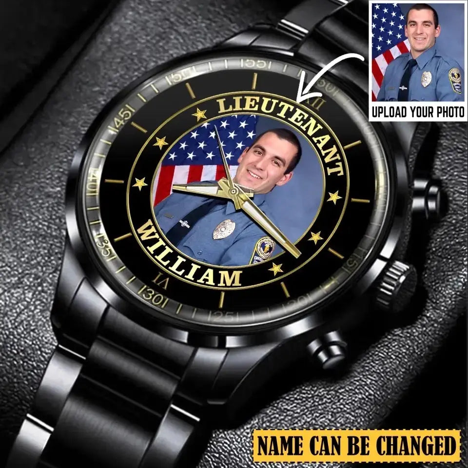 Personalized Upload Your Photo Custom Title & Name Watch Printed