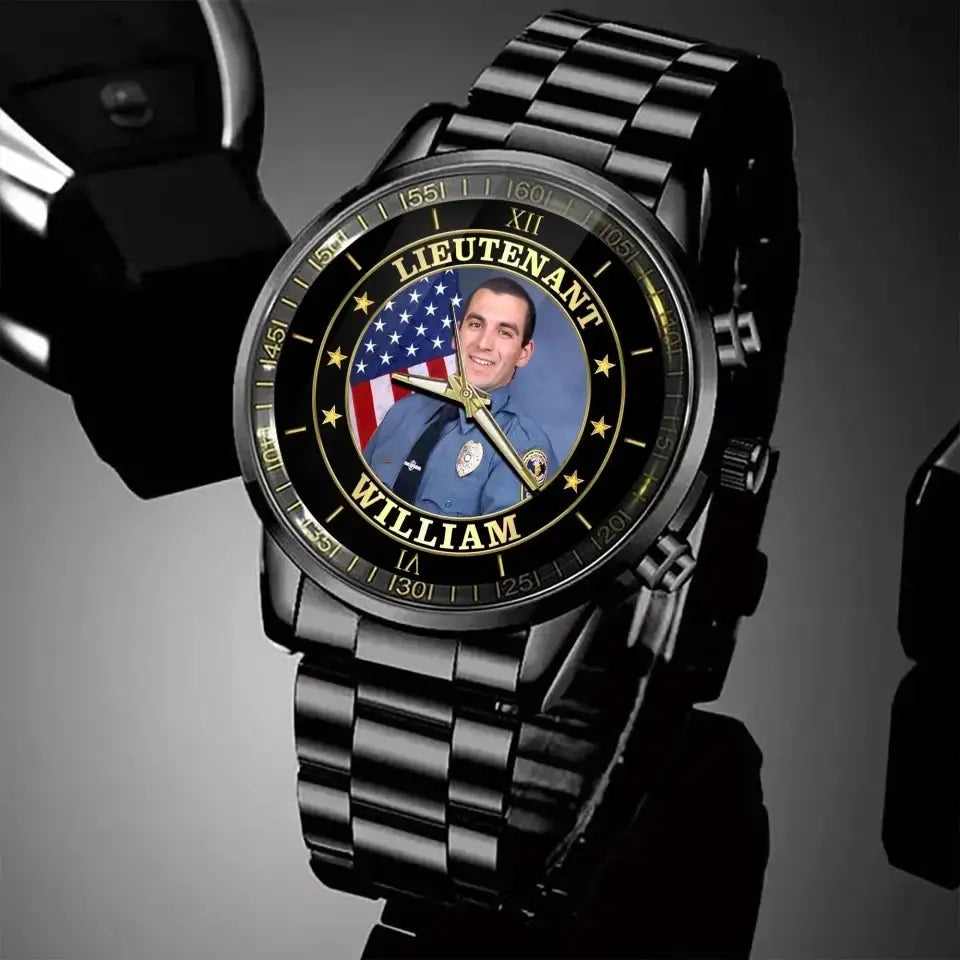 Personalized Upload Your Photo Custom Title & Name Watch Printed