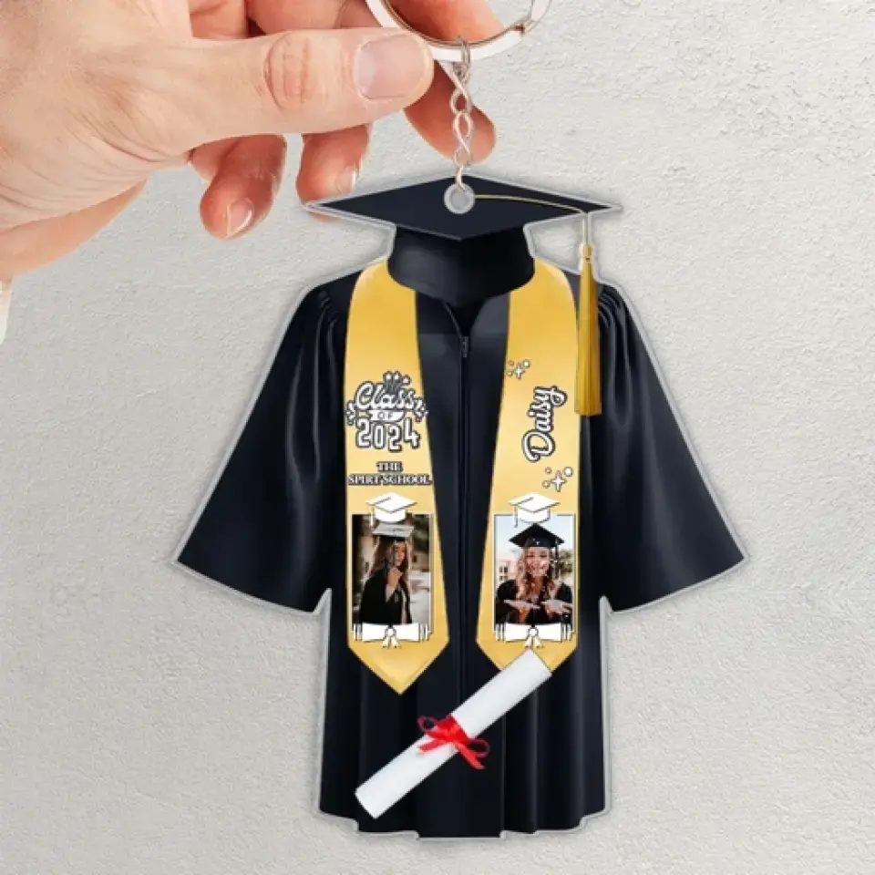 Custom Personalized Graduation Acrylic Keychain - Gift Idea for Graduation