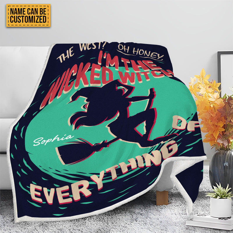 Witch The West Oh Honey Custom Blanket, Halloween, Witch Gift, Witchcraft, Personalized Custom Blanket