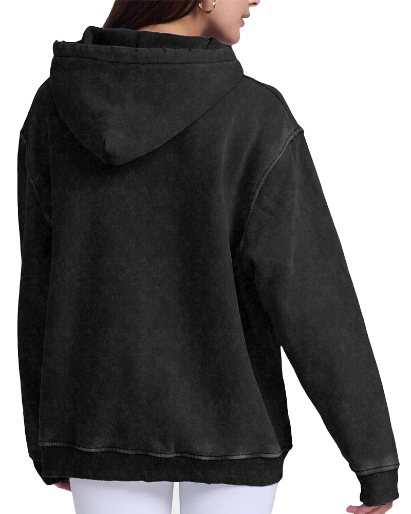 Oversized Unisex Acid Wash Hoodie Pullover