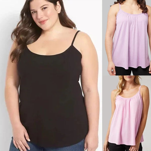 Loose-fitting Tank Top With Built-in Bra