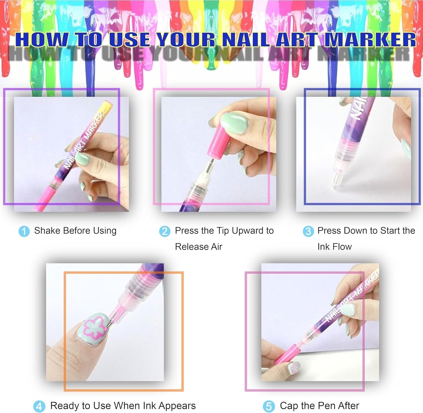 🔥Last Day 49% OFF 🎨12 Colors Nail Art Markers