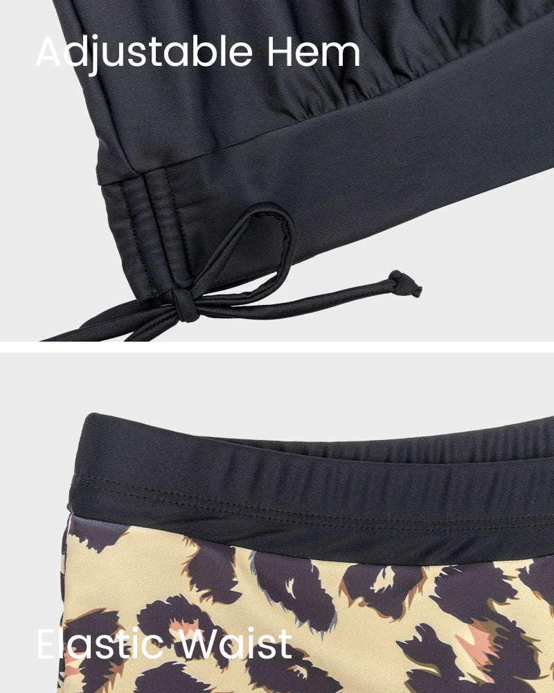 Flattering Three-Piece Tankini Swimsuit