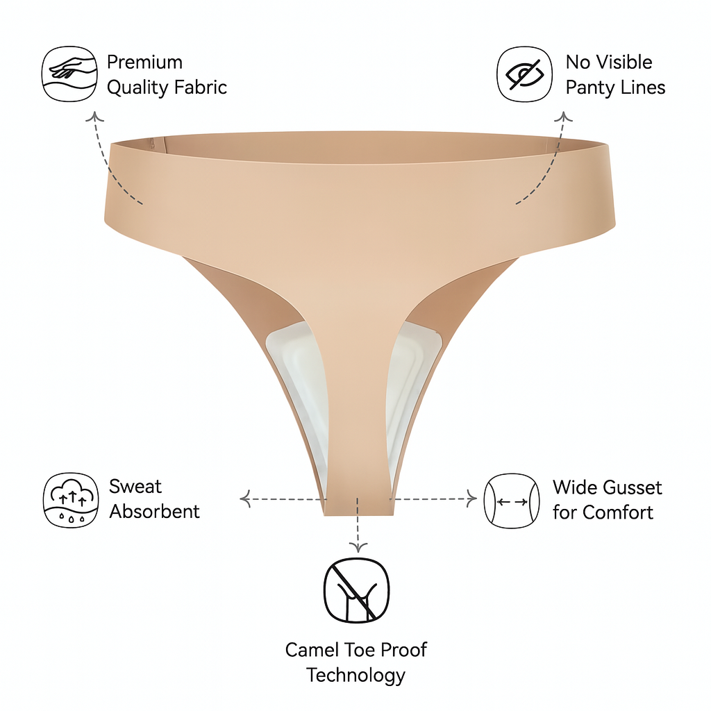 Seamless Comfortable Invisible Thong