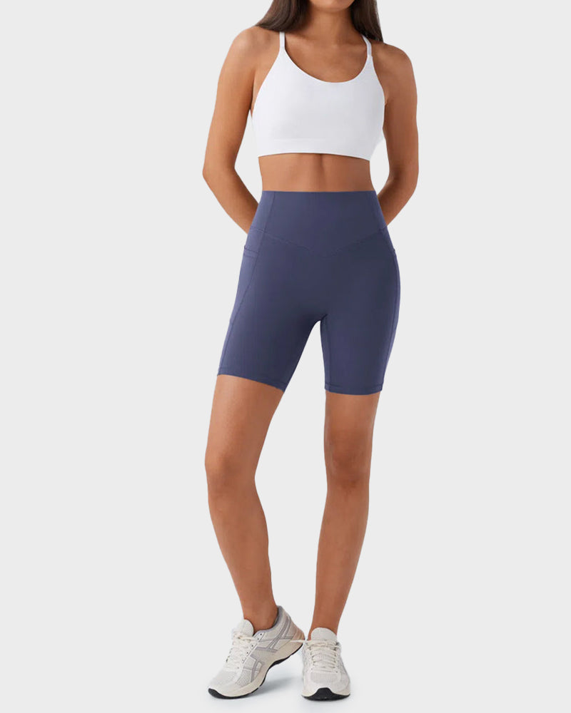 Tummy Control Butt-Lifting Training Shorts with Pockets – 7"