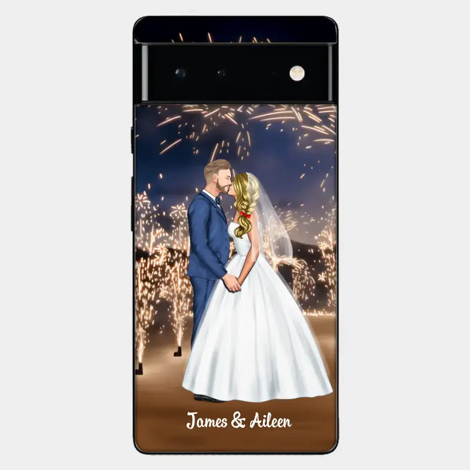 Personalized Phone Cace for Couples, Wedding Gifts,Fireworks
