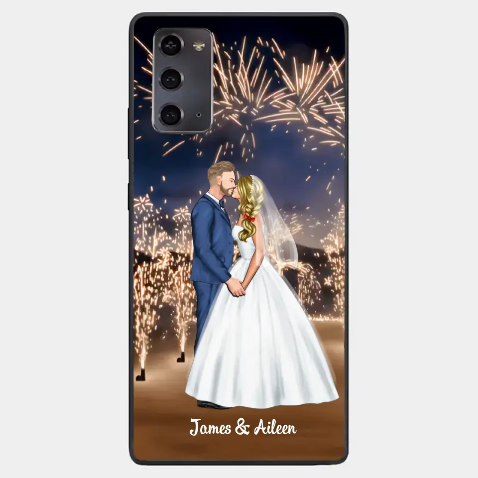 Personalized Phone Cace for Couples, Wedding Gifts,Fireworks