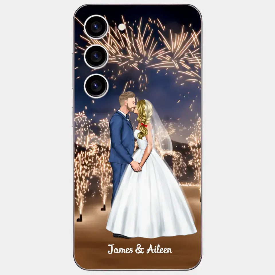 Personalized Phone Cace for Couples, Wedding Gifts,Fireworks
