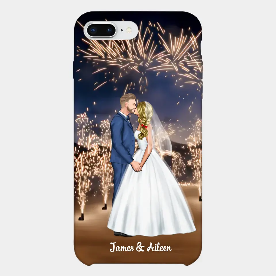 Personalized Phone Cace for Couples, Wedding Gifts,Fireworks