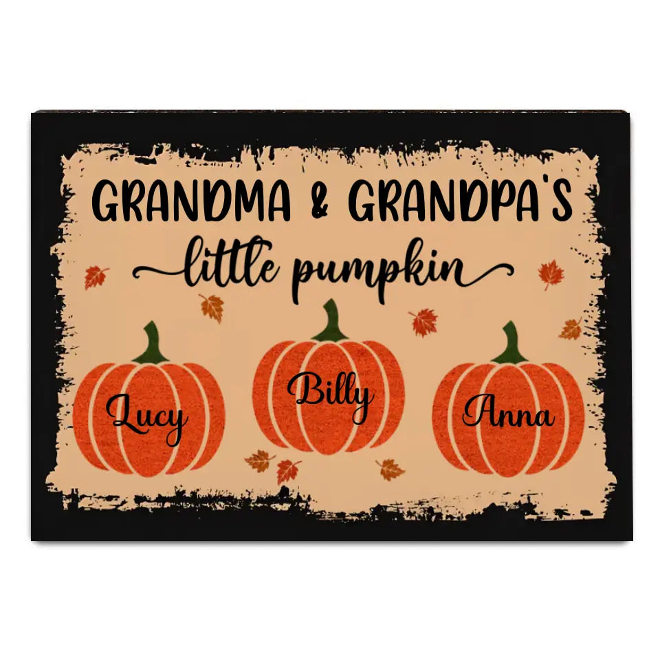 Grandparents Little Pumpkins - Personalized Autumn Halloween Metal Sign