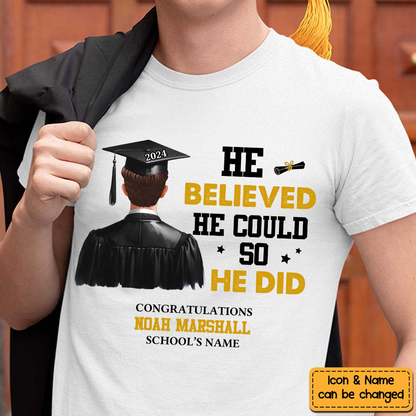 Personalized Gift For Daughter She Did It Graduation Shirt - Hoodie - Sweatshirt