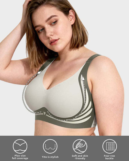 Anti-Sagging Support Shockproof Sports Fixed Cup Bra For Women