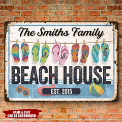 Together Is A Beautiful Place To Be - Personalized Family Metal Sign