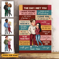 The Day I Met You - Personalized Canvas - Best Gift For Couple, For Valentine