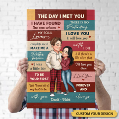 The Day I Met You - Personalized Canvas - Best Gift For Couple, For Valentine