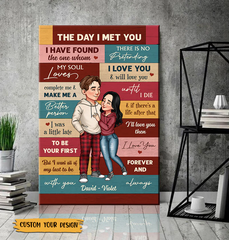 The Day I Met You - Personalized Canvas - Best Gift For Couple, For Valentine