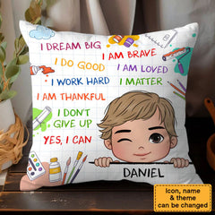 Gift For Grandson I Dream Big Pillow