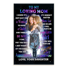 Lion Mom To My Loving Mom - Personalized Photo Canvas - Gift For Mom