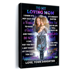 Lion Mom To My Loving Mom - Personalized Photo Canvas - Gift For Mom