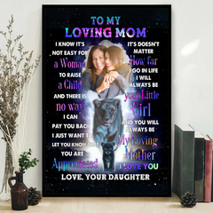 Lion Mom To My Loving Mom - Personalized Photo Canvas - Gift For Mom