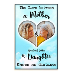 No Distance Mother And Daughter - Toile photo personnalisée - Cadeau pour maman