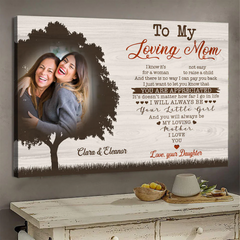 I'll Always Be Your Little Girl - Personalized Photo Canvas - Gift For Mom