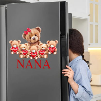 Mama Bear With Cute Little Bear Kids Personalized Decal Gift For Mom/ Grandma