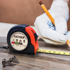 Dad No One Measures Up To You - Birthday, Loving Gift For Daddy, Father, Grandfather, Grandpa - Personalized Tape Measure