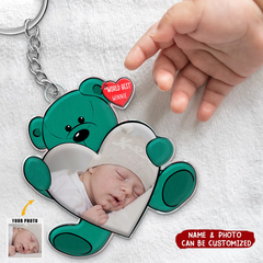 You're Doing Great Bear Hug - Personalized Photo Acrylic Keychain, Loving Gift For Mom, Nana