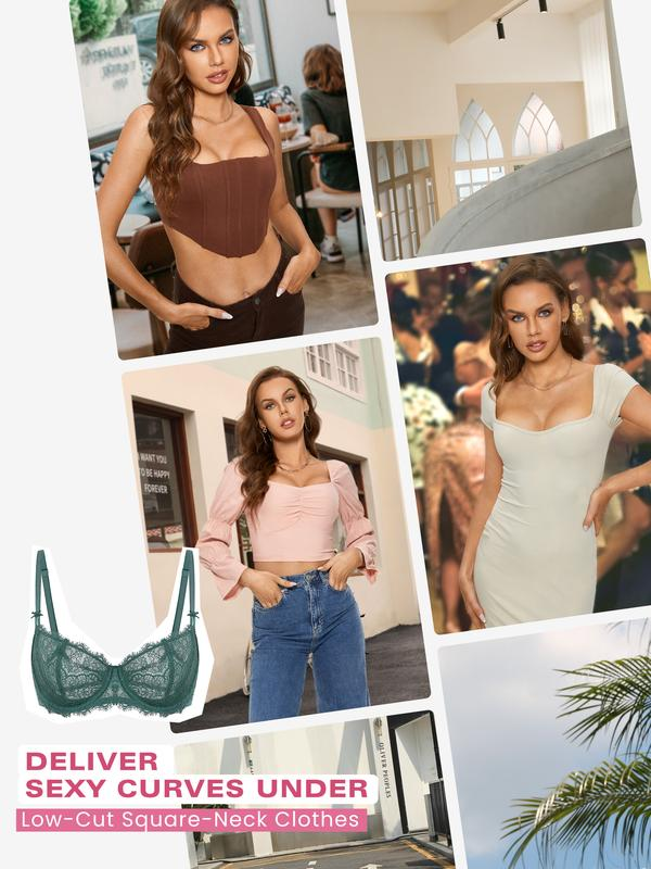 Women's Balconette Sexy Unlined Bra