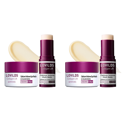 💗 LOVILDS Collagen Lift Eye Balm Stick + Eye Patch Set
