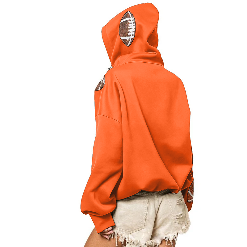 ‘Glam Kickoff’ Long Sleeve Zip Hoodie