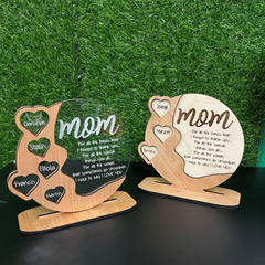 Custom Mother's Day Plaque - Choose Cherrywood, Acrylic, or Birch - A Beautiful Tribute for Mom, Grandma, or Nana