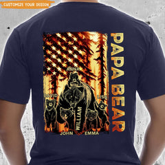 Father's Day Gift For Dad-Grandpa - Papa Bear Personalized Tshirt