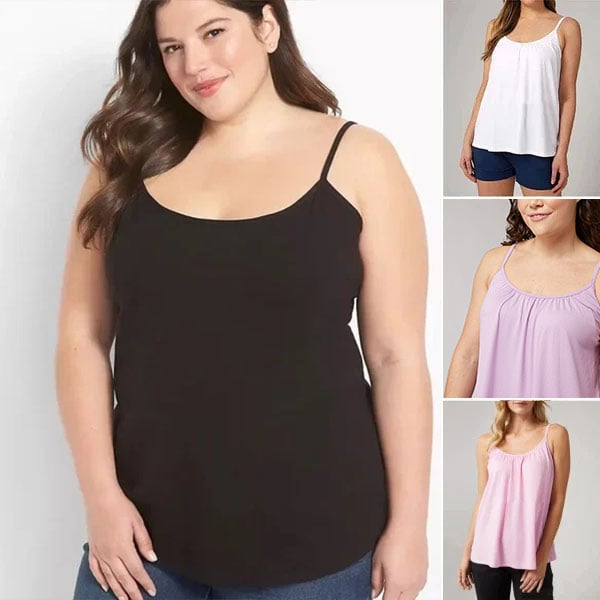Loose-fitting Tank Top With Built-in Bra