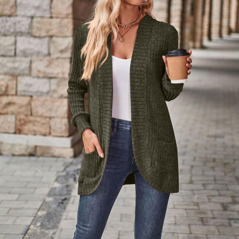 Womens Long Cardigan Lightweight Sweater