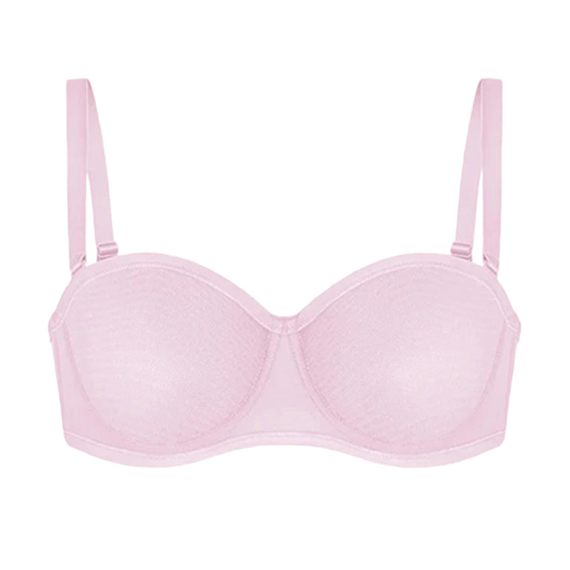 Strapless Mesh Underwire Balconette Bra
