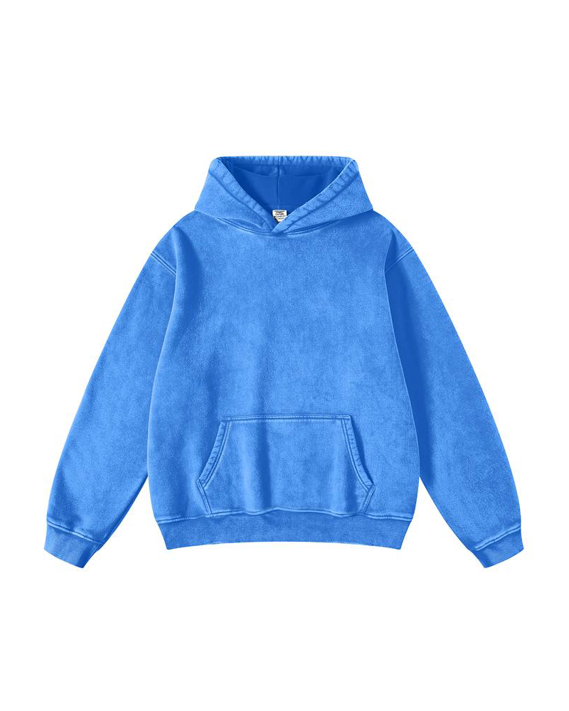 Oversized Unisex Acid Wash Hoodie Pullover