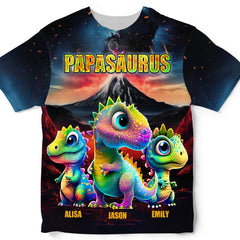 Gift For Grandpa Papasaurus All-over Print T Shirt