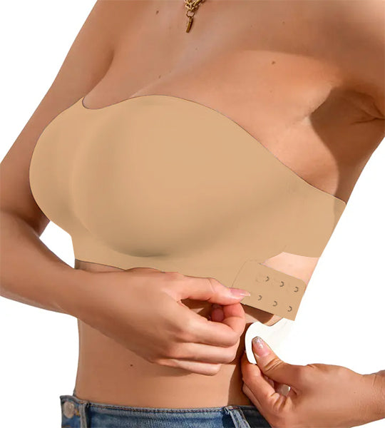 Non-Slip Crossover Side Hook Bandeau Bra