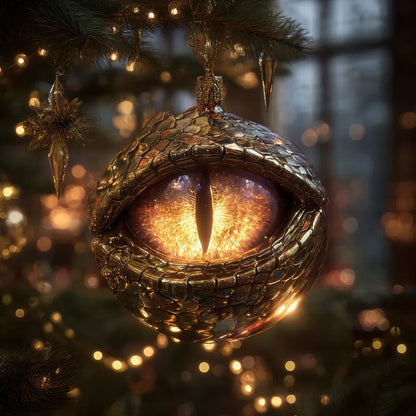 🔥 ✨ Enchanted Dragon Eye Ornament – A Magical Touch for Your Holiday Tree✨